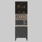 Paneleiro | 2 Portas Vidro Fumê Firenze Avena Touch/grafito